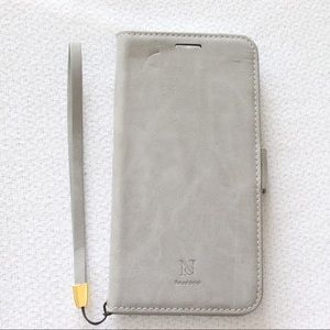 Gray Wallet + Wristlet Combo iPhone XS Max Phone